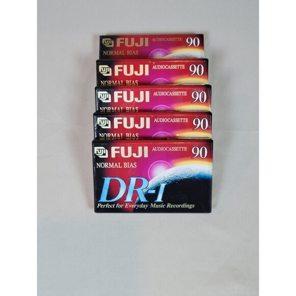 New & Sealed Bundle FUJI DR-I Audio Cassette Tapes Type 1 Normal Bias 90x5 60x1 - Picture 3 of 9